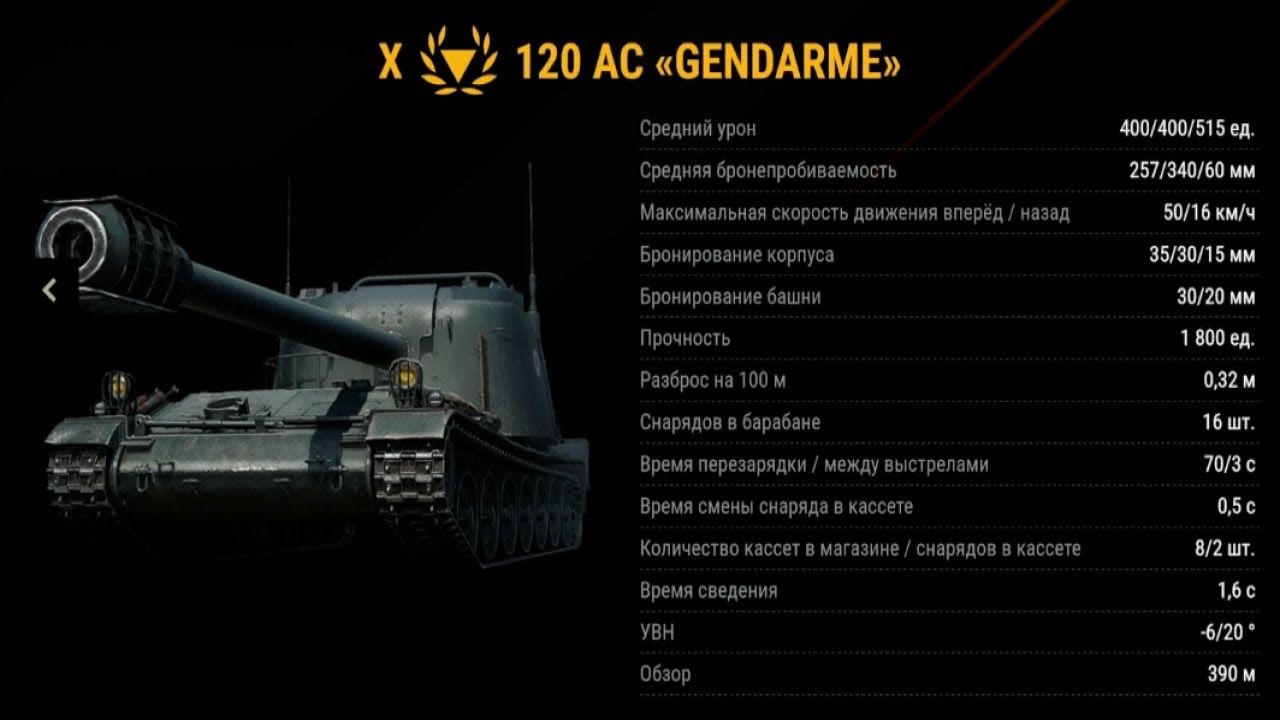 Купить Премиум Танк 120 AC Gendarme для Мир Танков